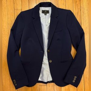 J Crew Women’s Navy Suit Jacket Blazer, Size XXS